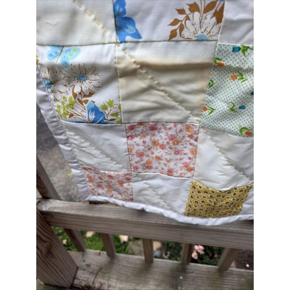 Baby Quilt Handmade Boy Girl Crib Blanket 35.5